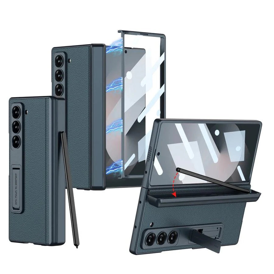 360 Magnetic Slim Bracket Case with Pen Holder For Samsung Galaxy Z Fold Series