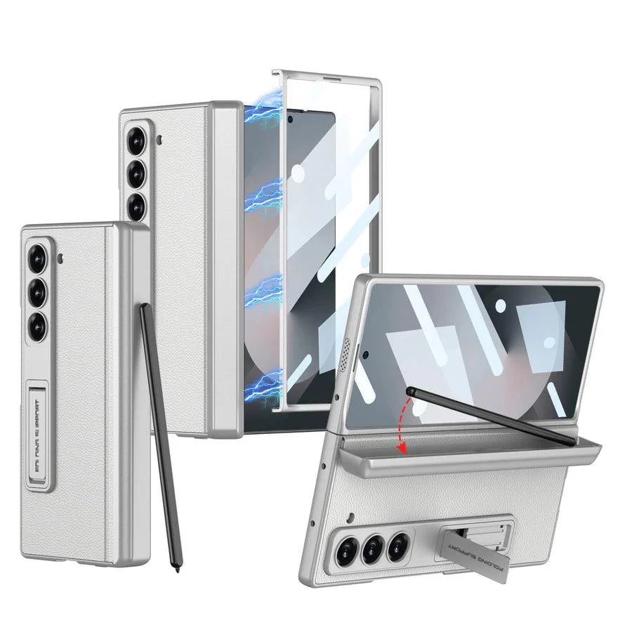 360 Magnetic Slim Bracket Case with Pen Holder For Samsung Galaxy Z Fold Series