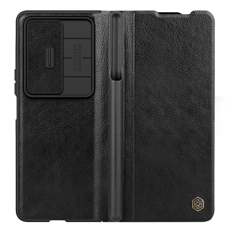 Leather Cam Slider Pen Slot case For Z Fold Series (+FREE PEN)