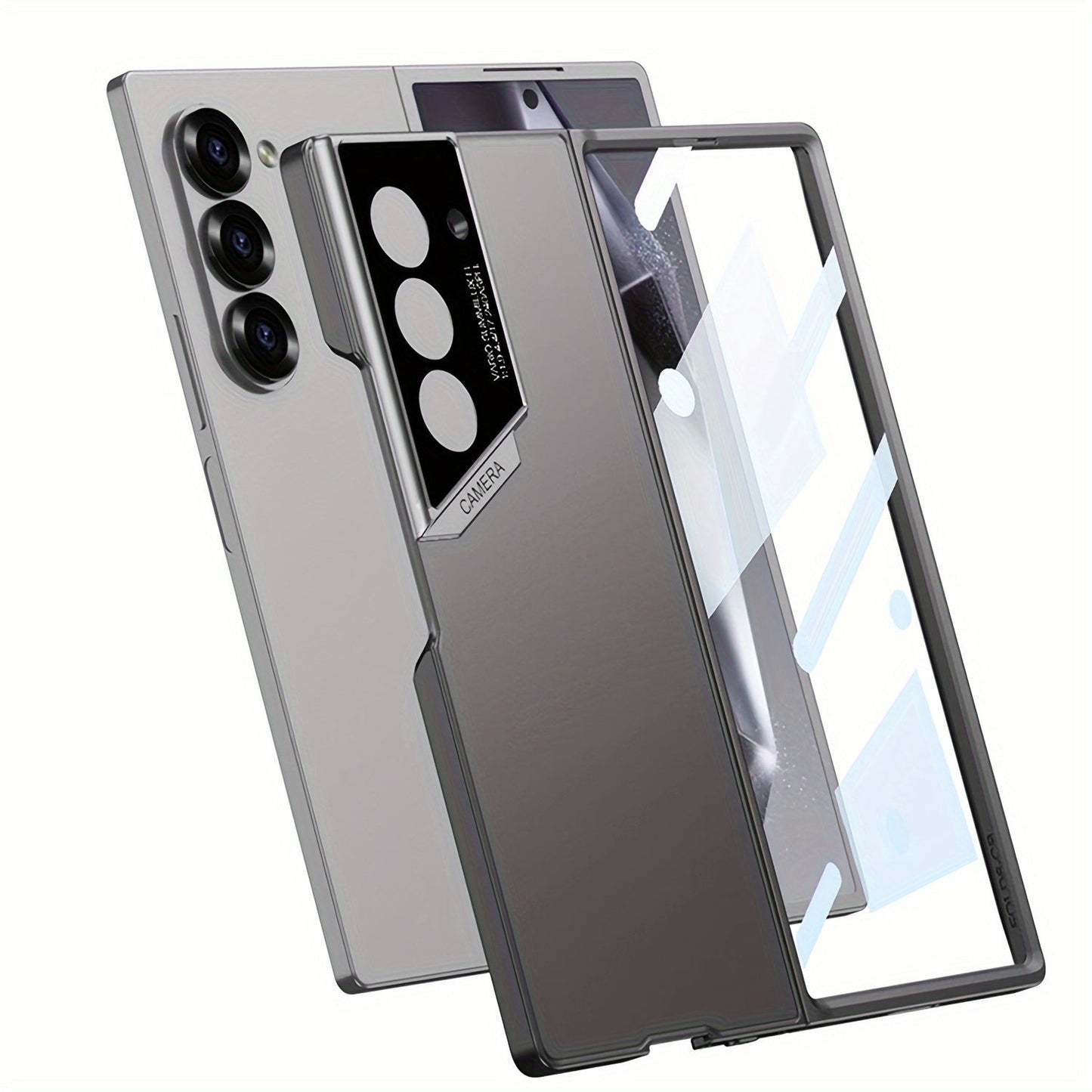 "Z Fold 6 Stylish 360 Case with Lens Protection & Matte Finish