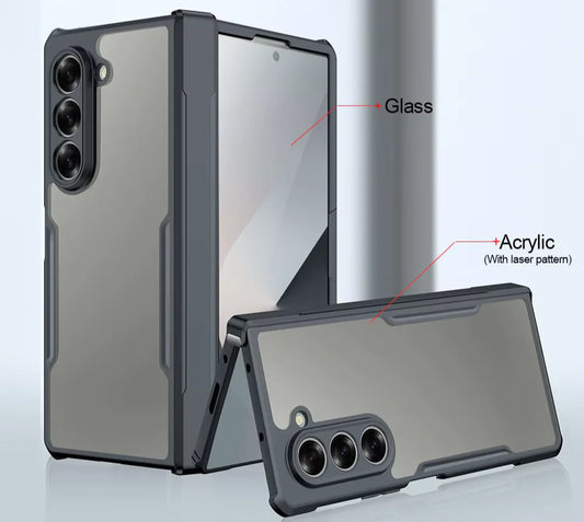 Z Fold 7, 6 Foldable Airbag Shockproof Case with Anti-Fingerprint Protection