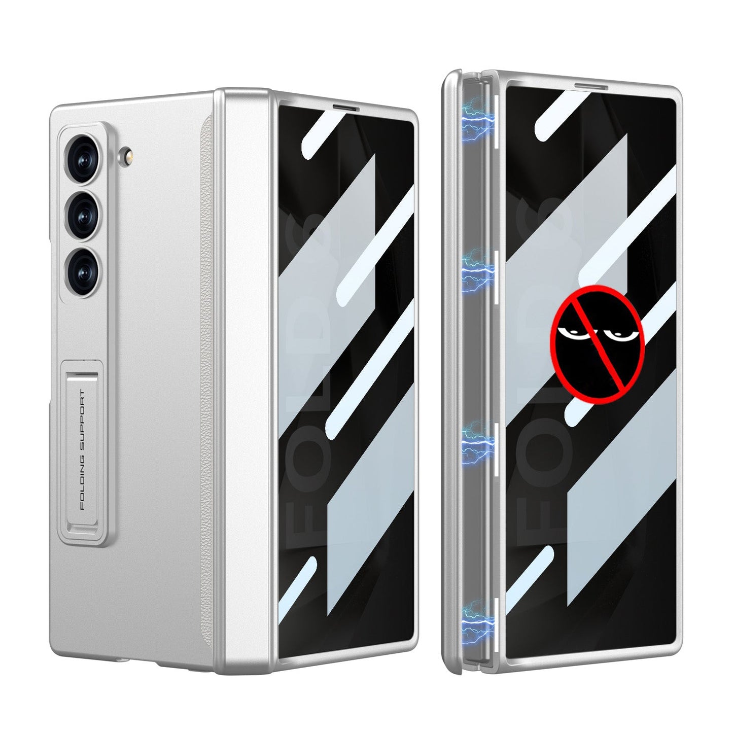 MagnaGuard Magnetic Hinge Hidden Bracket Case for Galaxy Z Fold 6/5/4 - with Anti-Peep Screen Protector