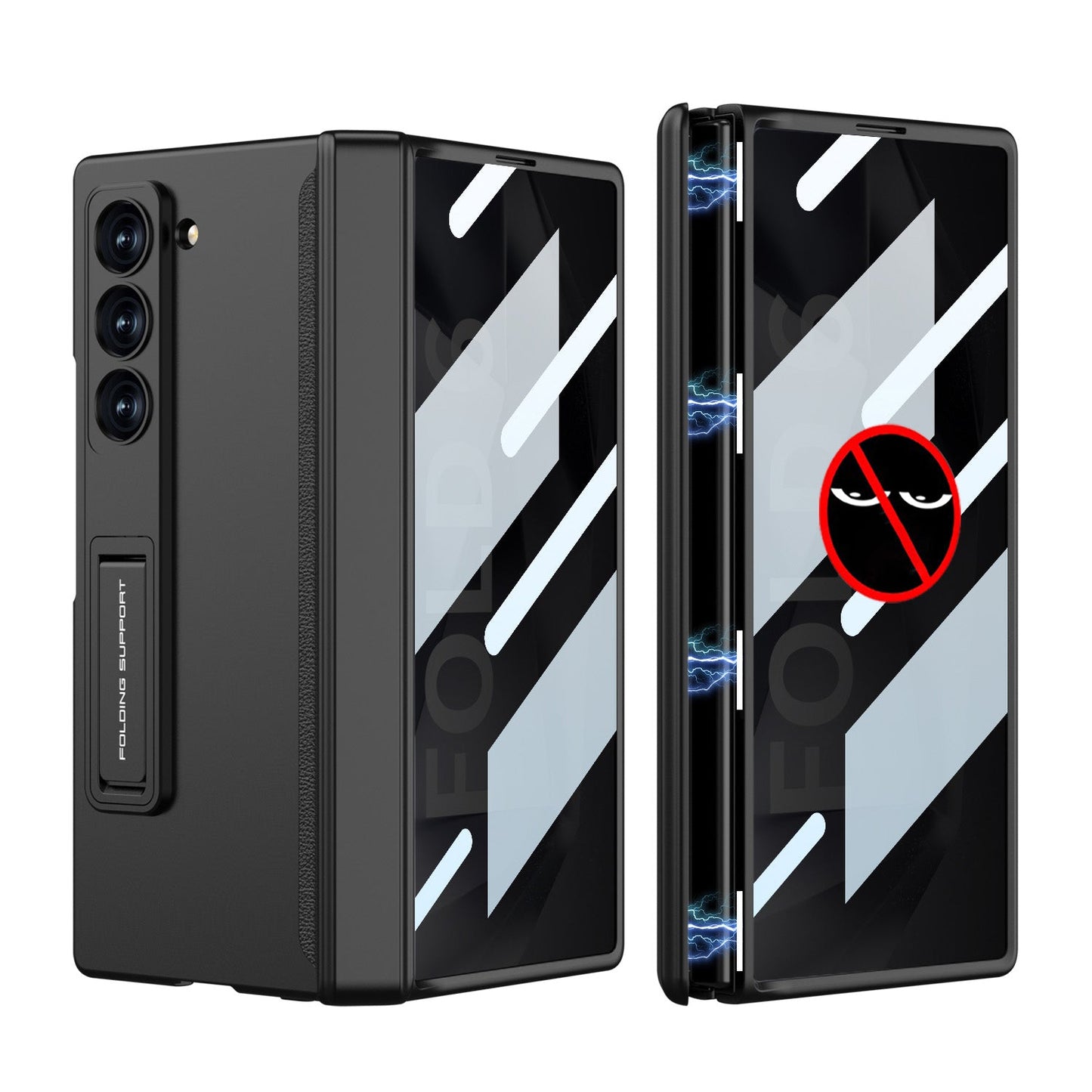 MagnaGuard Magnetic Hinge Hidden Bracket Case for Galaxy Z Fold 6/5/4 - with Anti-Peep Screen Protector