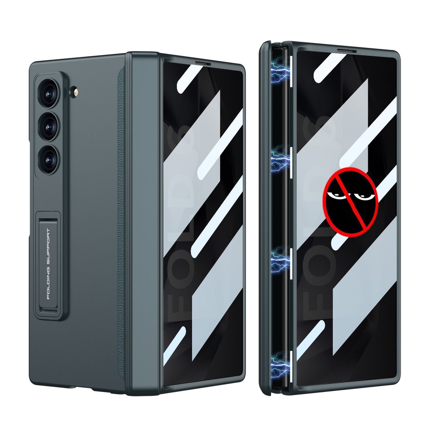 MagnaGuard Magnetic Hinge Hidden Bracket Case for Galaxy Z Fold 6/5/4 - with Anti-Peep Screen Protector