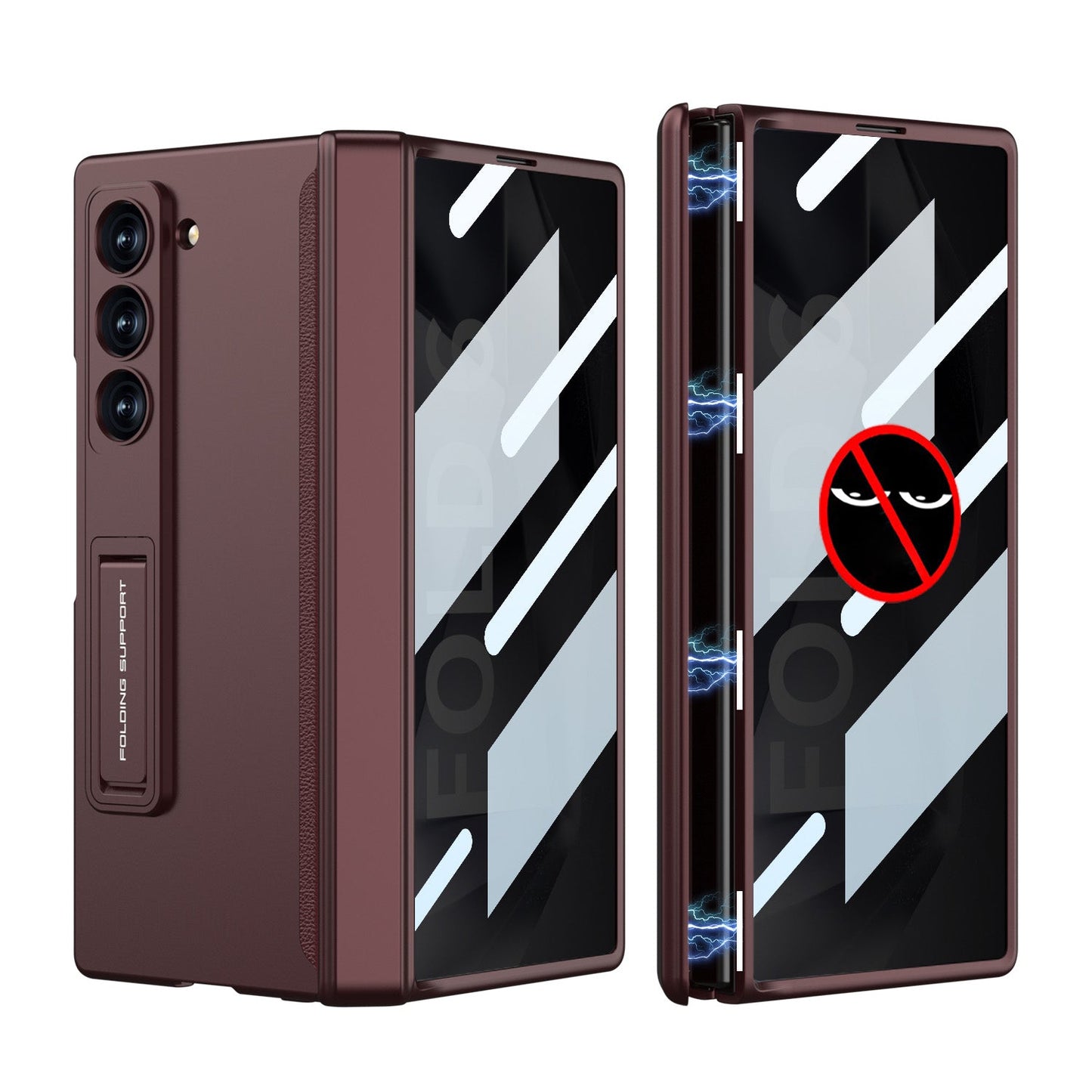 MagnaGuard Magnetic Hinge Hidden Bracket Case for Galaxy Z Fold 6/5/4 - with Anti-Peep Screen Protector