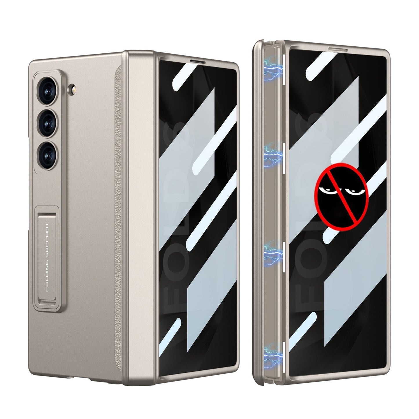 MagnaGuard Magnetic Hinge Hidden Bracket Case for Galaxy Z Fold 6/5/4 - with Anti-Peep Screen Protector