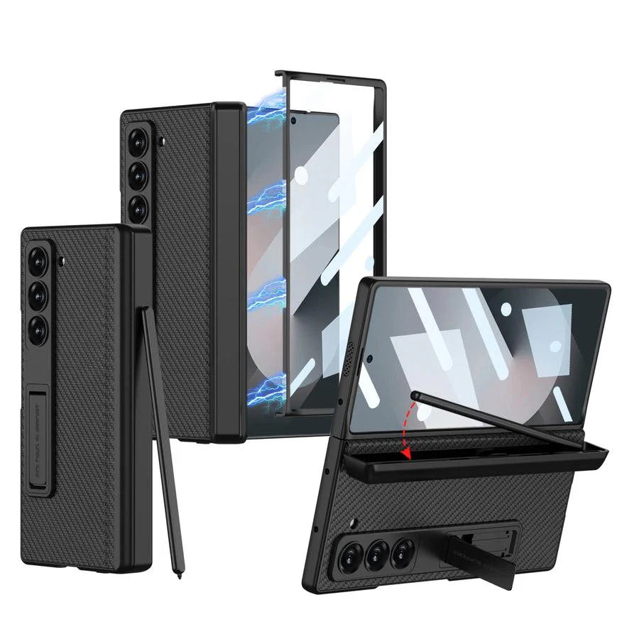 360 Magnetic Slim Bracket Case with Pen Holder For Samsung Galaxy Z Fold Series