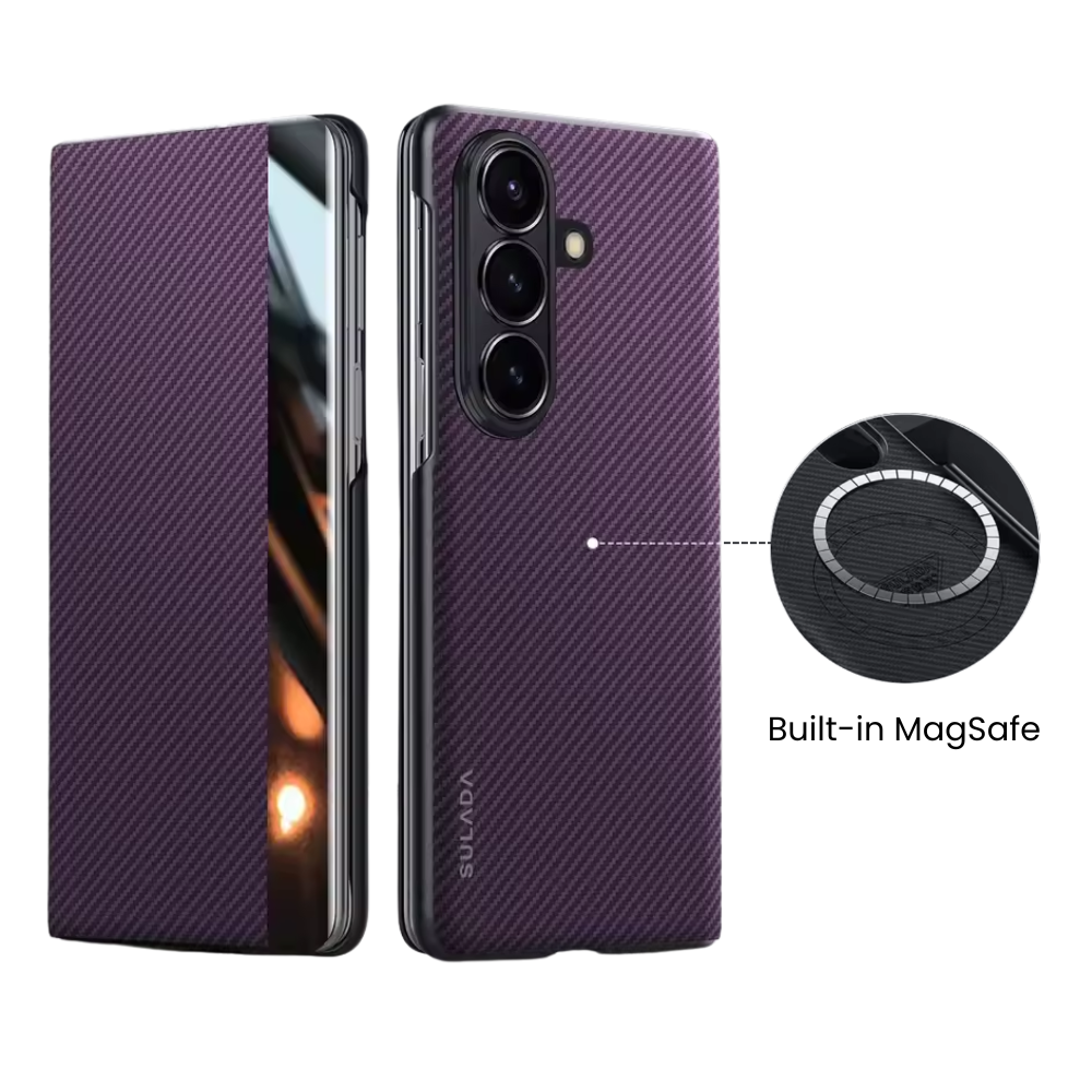 CarbonLedger Wallet Case for Samsung Galaxy Z Fold 8 Ultra, 7, 6, 5 & 4
