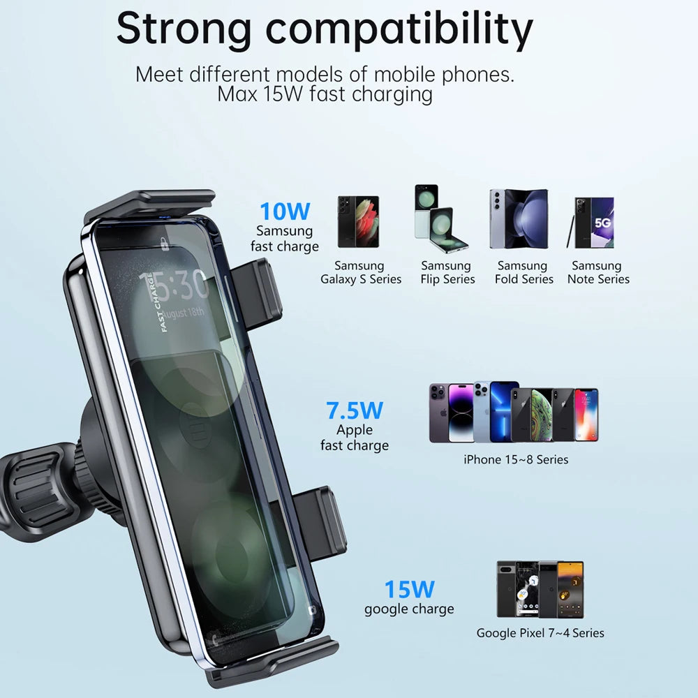 Automatic Car Mount Holder with Fast Wireless Car Charger For Galaxy Z Fold 5