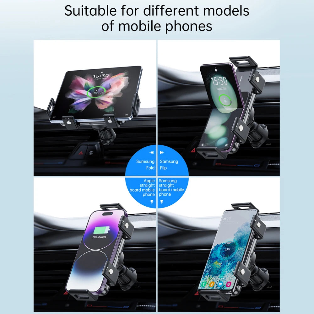 Automatic Car Mount Holder with Fast Wireless Car Charger For Galaxy Z Fold 5