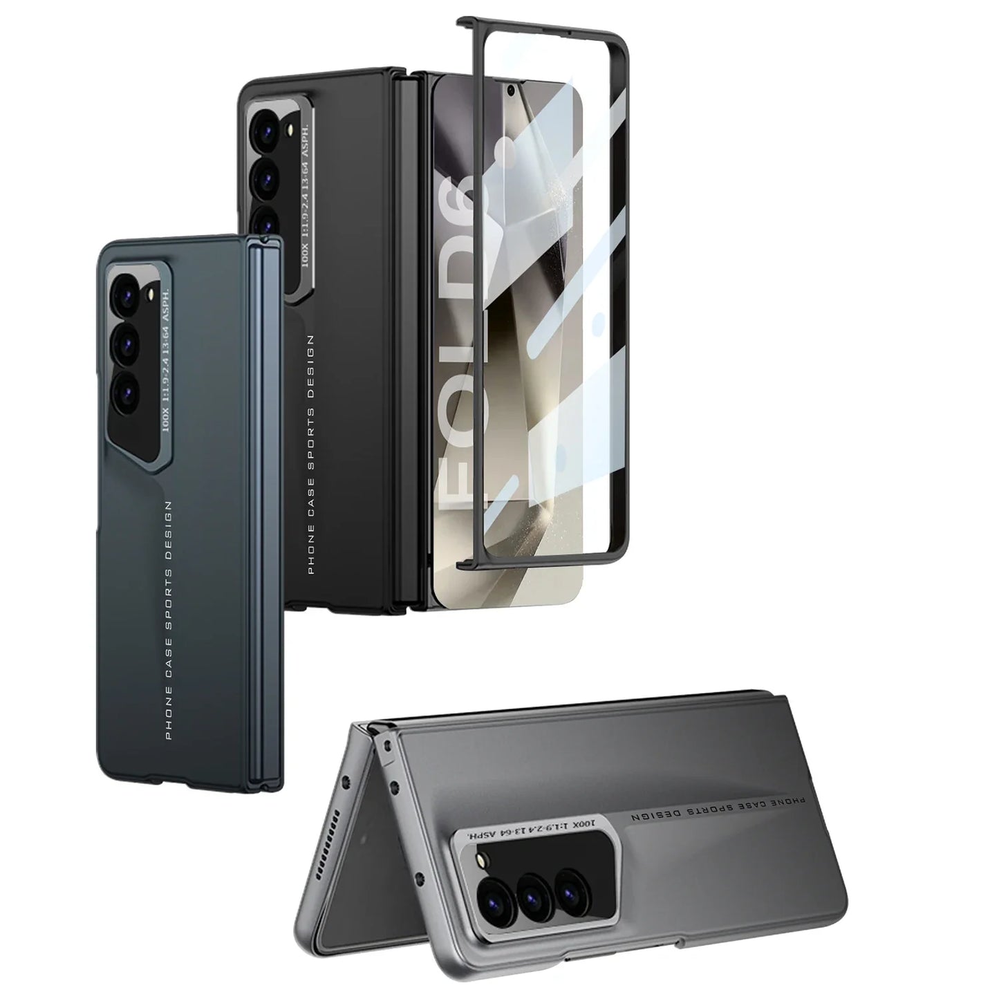 Z Fold 6 Shockproof Armor Case with Outer Screen Protection