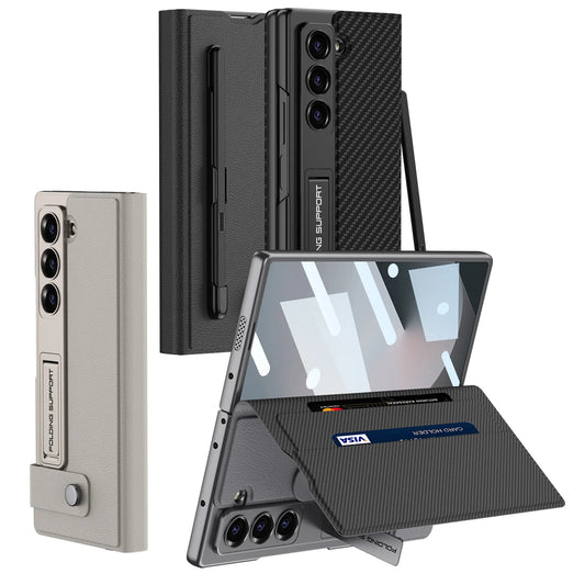 Card Slot Flip Leather Wallet Case for Samsung Galaxy Z Fold Series