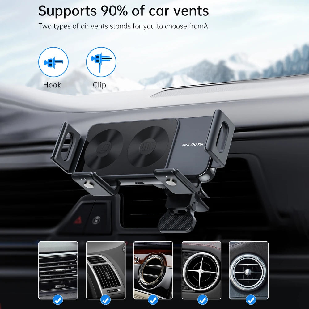 Automatic Car Mount Holder with Fast Wireless Car Charger For Galaxy Z Fold 5