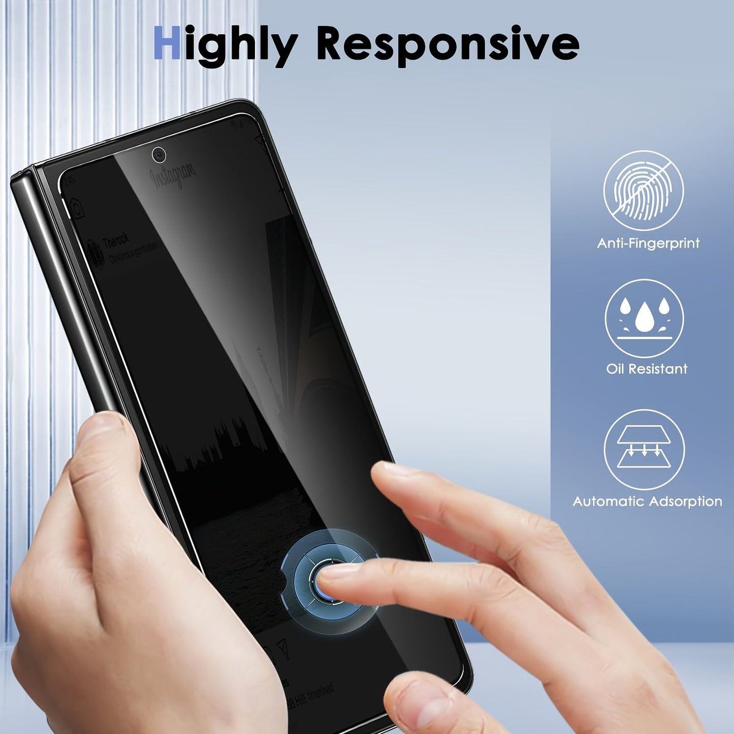 6-In-1 Z Fold 6 Screen Protector with Privacy Glass & Camera Lens Protection