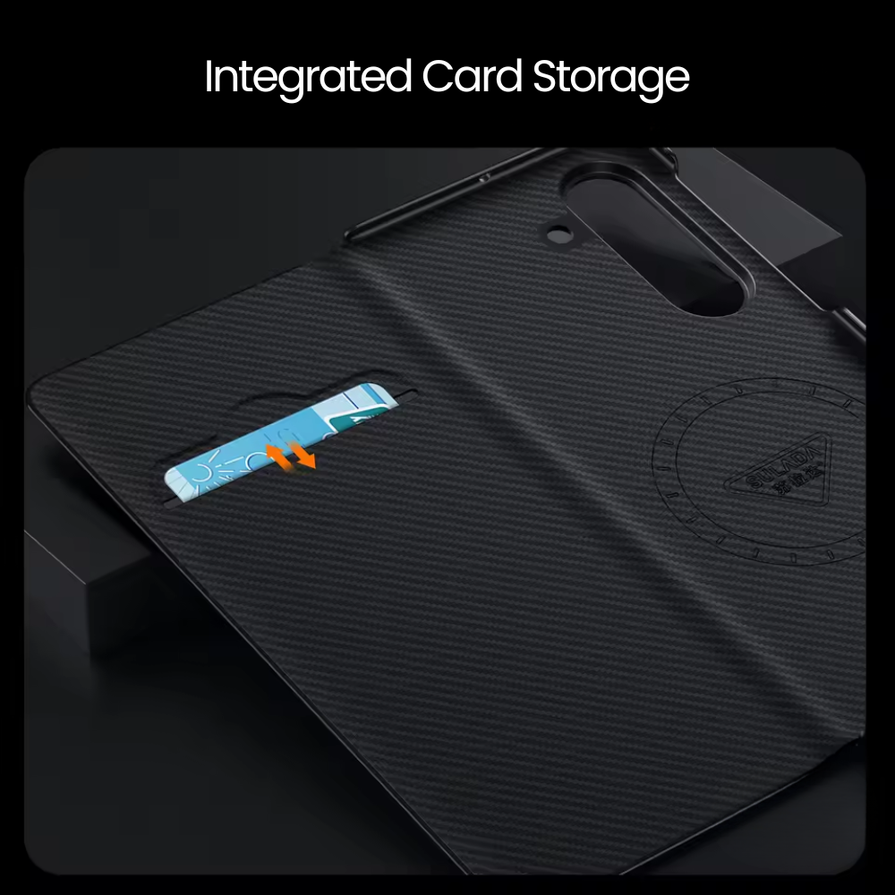 CarbonLedger Wallet Case for Samsung Galaxy Z Fold 8 Ultra, 7, 6, 5 & 4