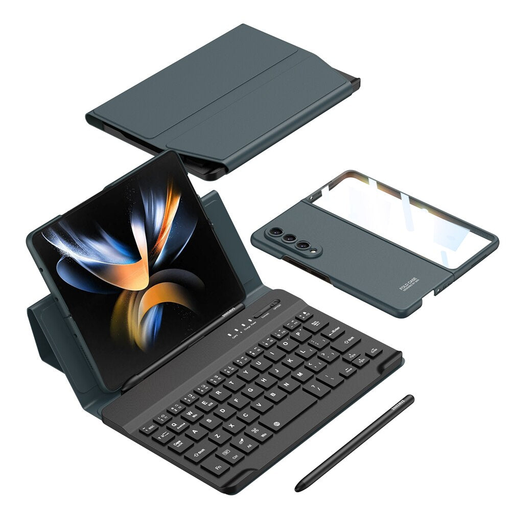 4 in 1 - Case + Flip Stand Cover +  Wireless keyboard (+FREE PEN)