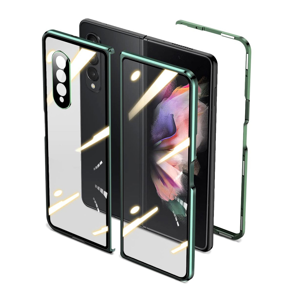 Magnetic Double Sided Glass Case for Samsung Galaxy Z Fold 3