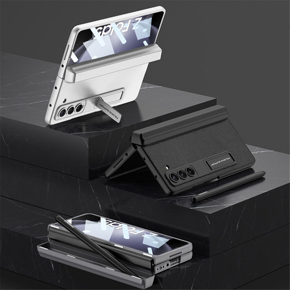 360 Magnetic Slim Bracket Case with Pen Holder For Samsung Galaxy Z Fold 5