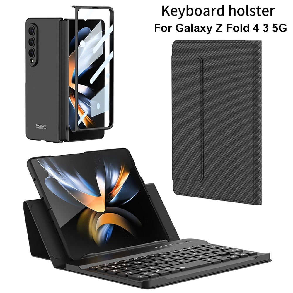 4 in 1 - Case + Flip Stand Cover +  Wireless keyboard (+FREE PEN)