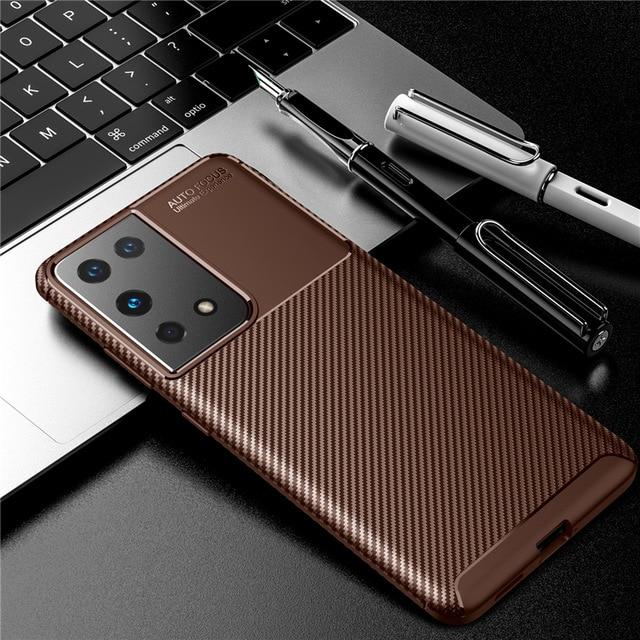 Ultra case carbon fiber armor shockproof protective coque