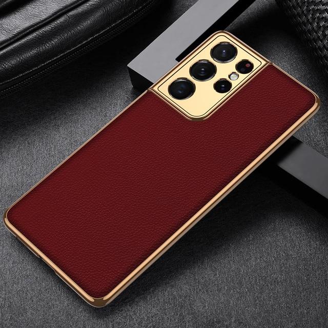 Luxury Plating Leather Texture Case