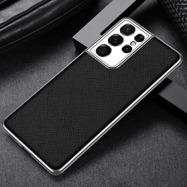 Luxury Plating Leather Texture Case